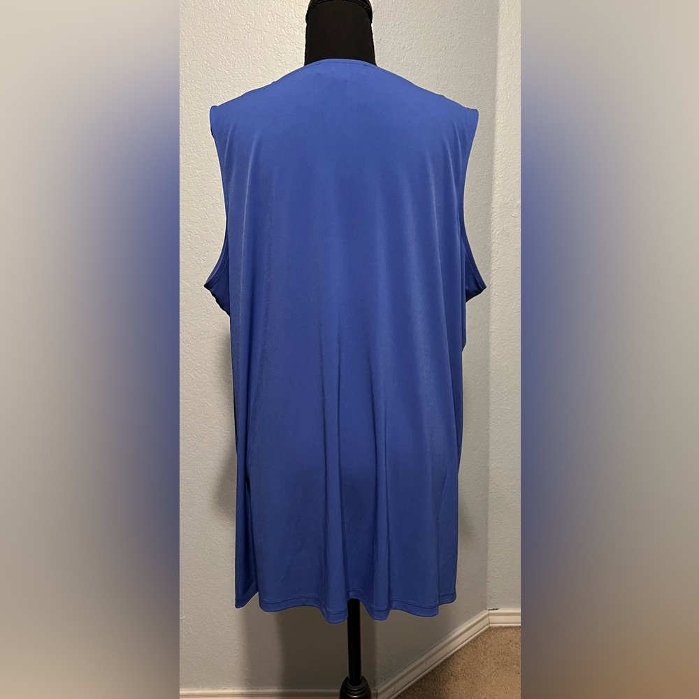 MICHAEL Michael Kors Blue Blouse with Gold Tone Chain Accents EUC - Picture 5 of 6